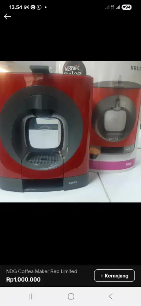 NDG Coffea Maker Red Limited