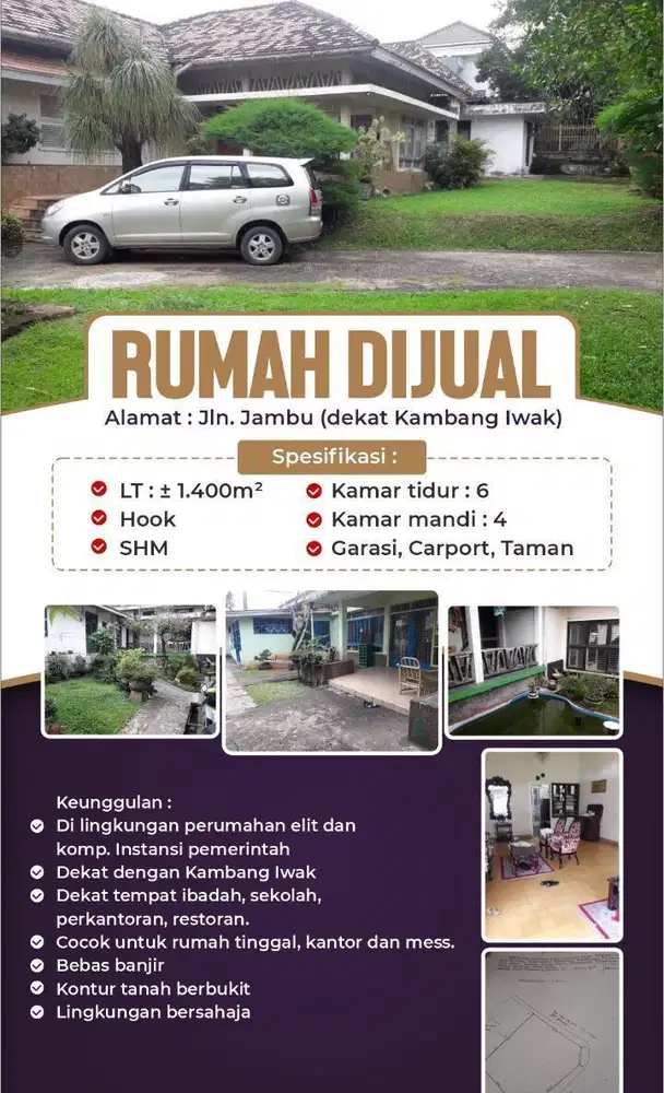Dijual Rumah di kambang iwak palembang