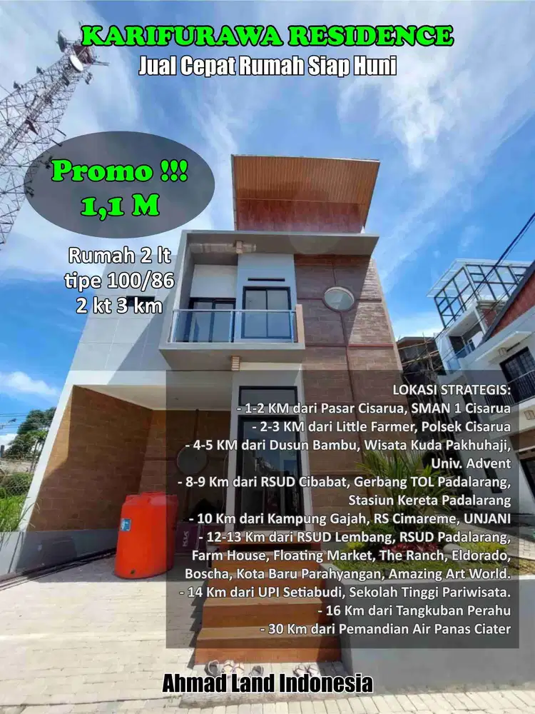 Rumah Villa Baru Asri Siap Huni Bandung Utara Karifurawa Lembang