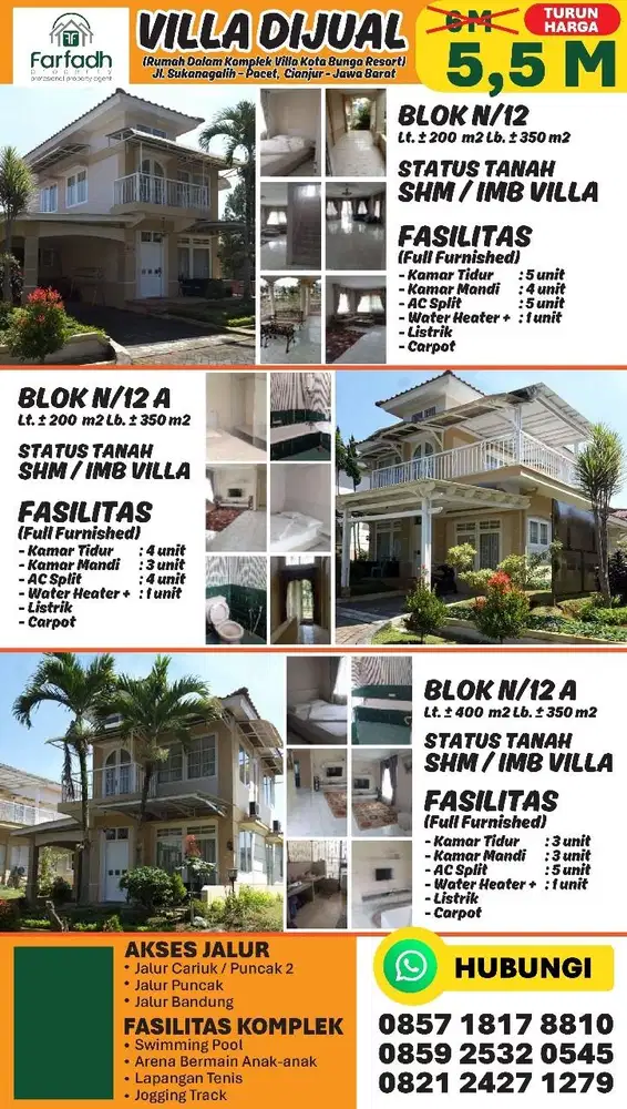 DIJUAL CEPAT SIAP HUNI SHM IMB DAERAH PUNCAK BOGOR