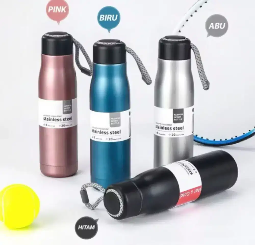 Tumbler 500 ml stainless sus 304 sisa 1 hitam tempat minum