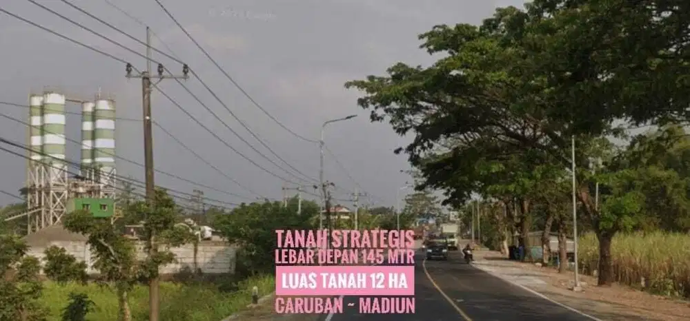 (H) Tanah Industri LD 145 mtr, dpn Exit TOL Caruban MADIUN, Mantap