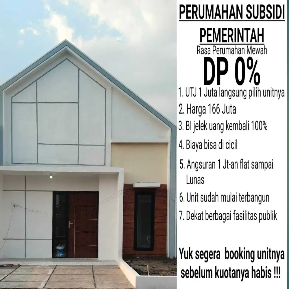 Rumah Subsidi Pemerintah di Gresik Angsuran Flat