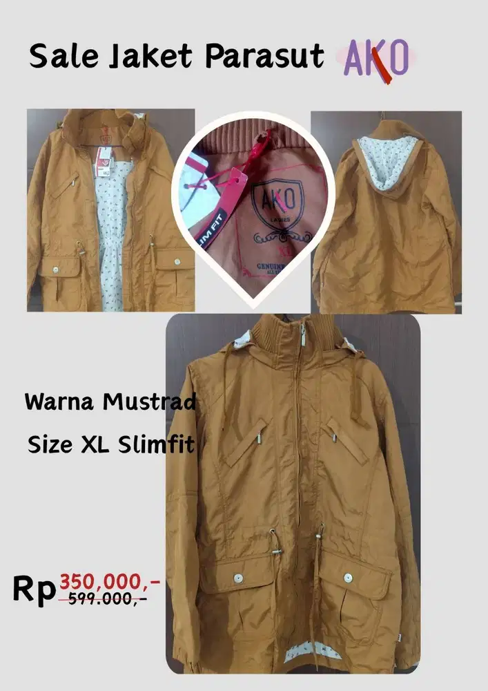 SALE Jaket Parasut AKO XL