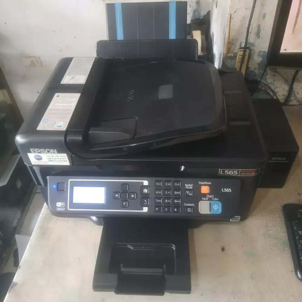 Epson L565 ADF Wifi Direct All In One Fax  Kertas F4 Normal Siap Pakai