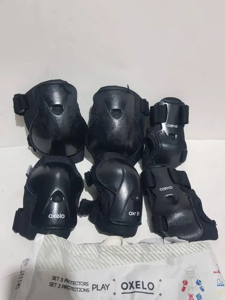Oxelo Dekker Protector Sepatu Roda 3 Bagian Lutut - Siku Lengan dan Te