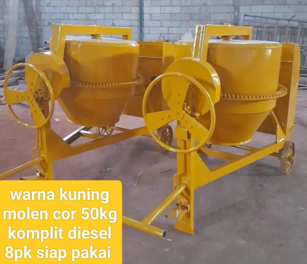 molen cor 50kg kuning komplit diesel 8pk siap pakai