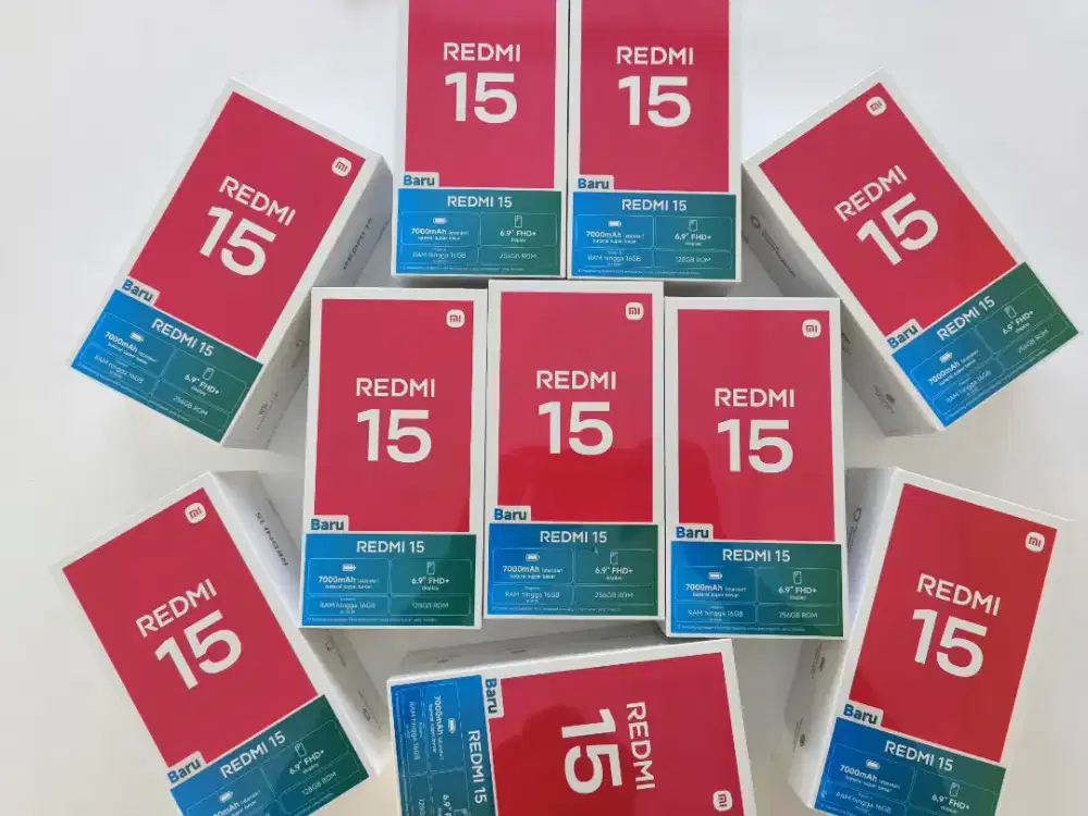 Redmi 15 8/128 n 8/256 batrei 7000mAh ready bergaransi resmi