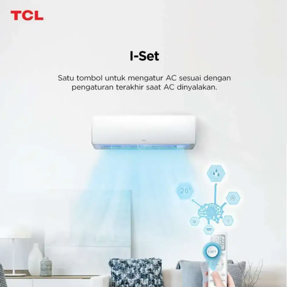 AC split TCL 1/2pk +pasang (330watt)