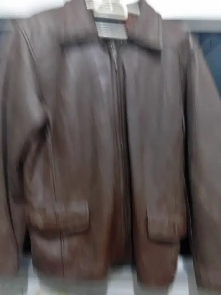 Jaket kulit coklat pria / men's leather jacket