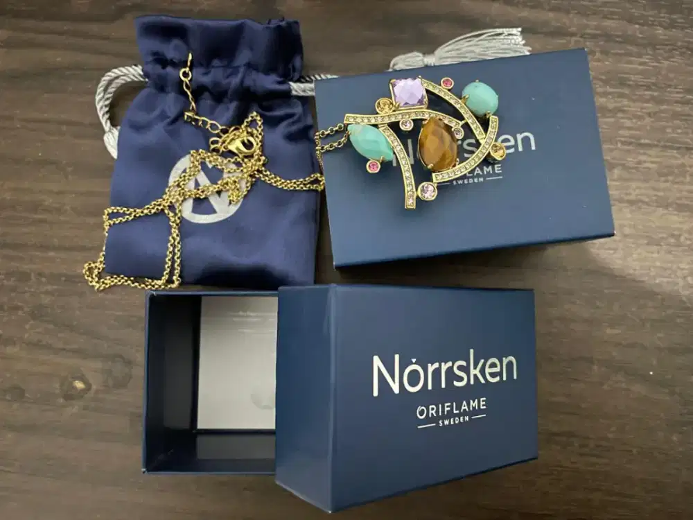 Kalung Oriflame Norrsken Sunny Turquoise Pendant Ori