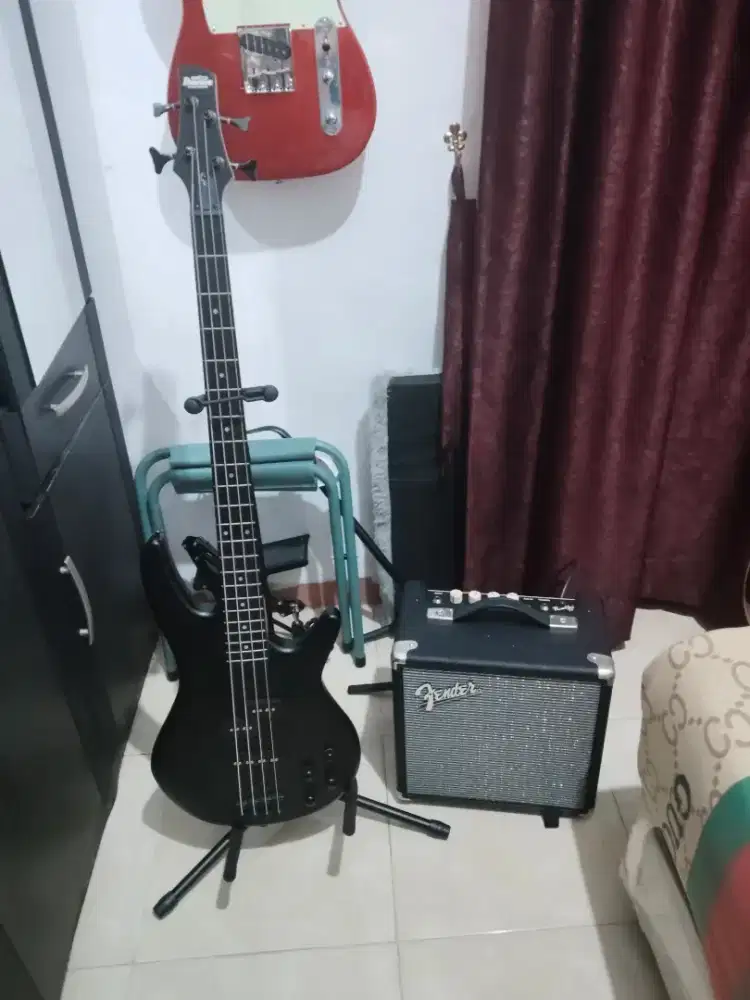 Bass Gitar Ibanez Original + Amply Bass Original Fender