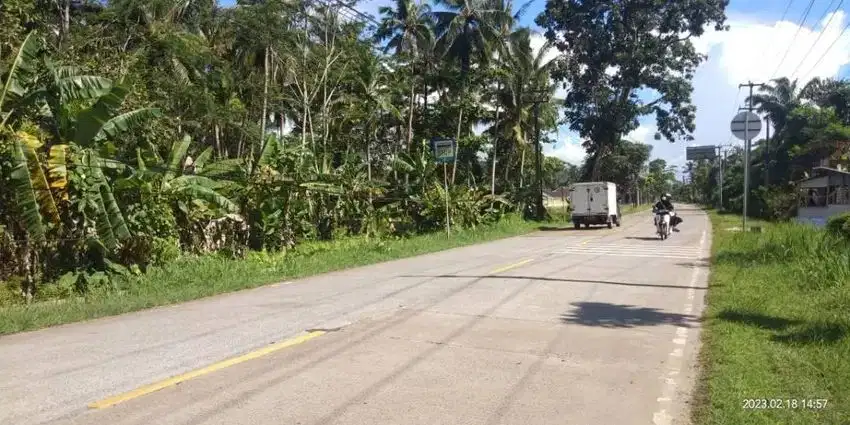 Dijual murah tanah pinggir Jl. Raya Nasional, 13970 m2, SHM, 200rb/m2