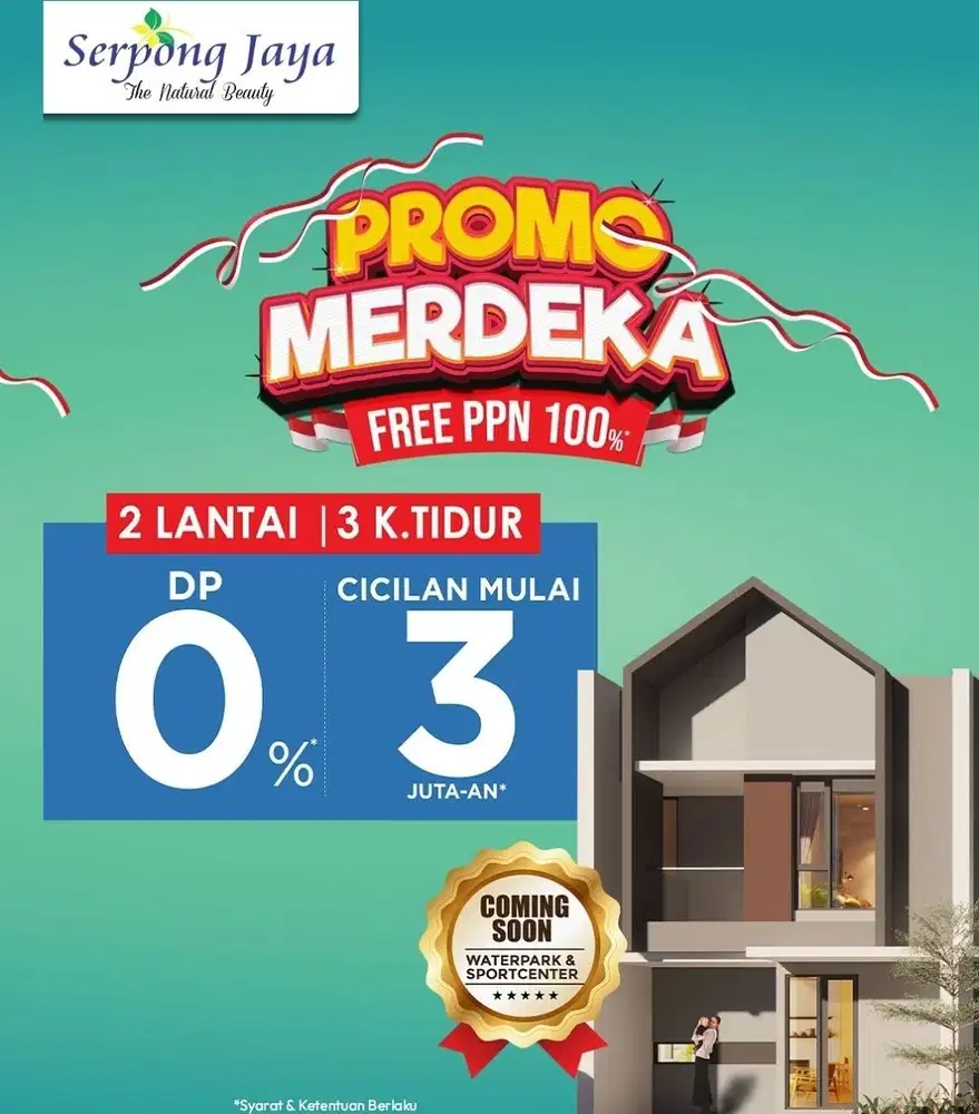 Serpong Jaya Cluster Neo Padma Free PPn 100% 3Kamar Tidur