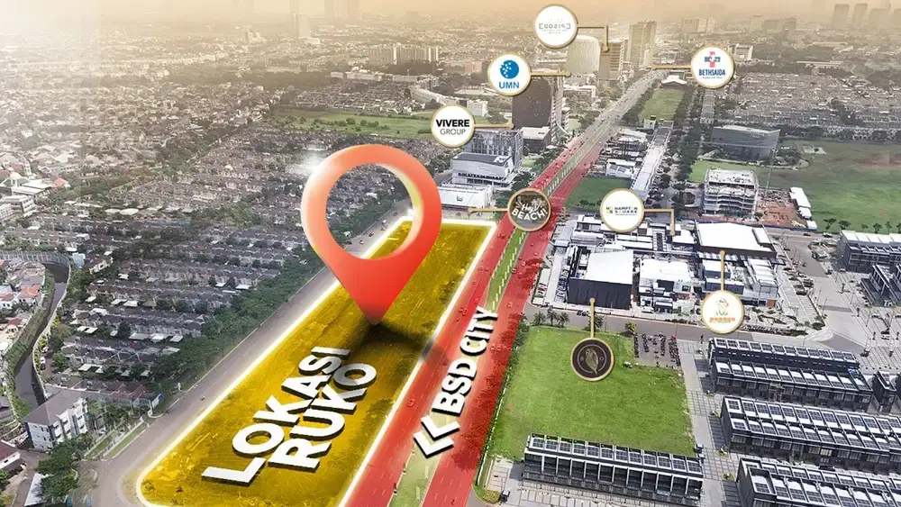 Ruko terakhir di boulevard utama sebrang BlackOwl lurusan hotel JHL