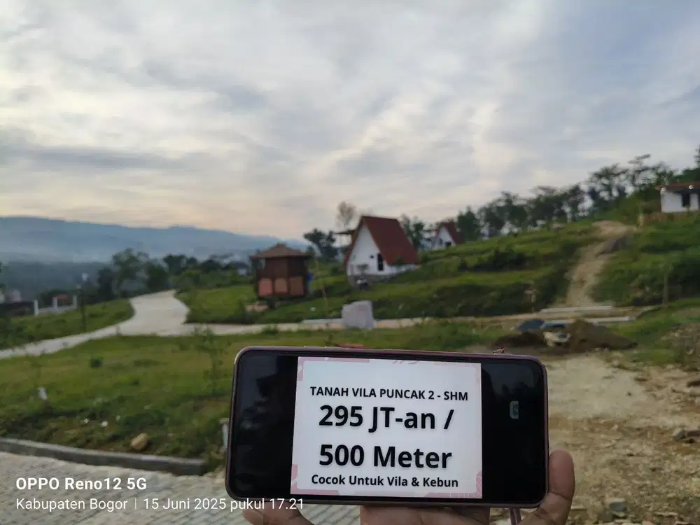 Tanah Vila dekat Sungai Cipamingkis Puncak Dua Bogor Zona Kuning