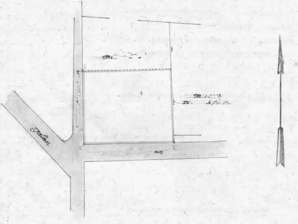 Di jual tanah hook dan kota di jalan Deplu jakarta selatan.