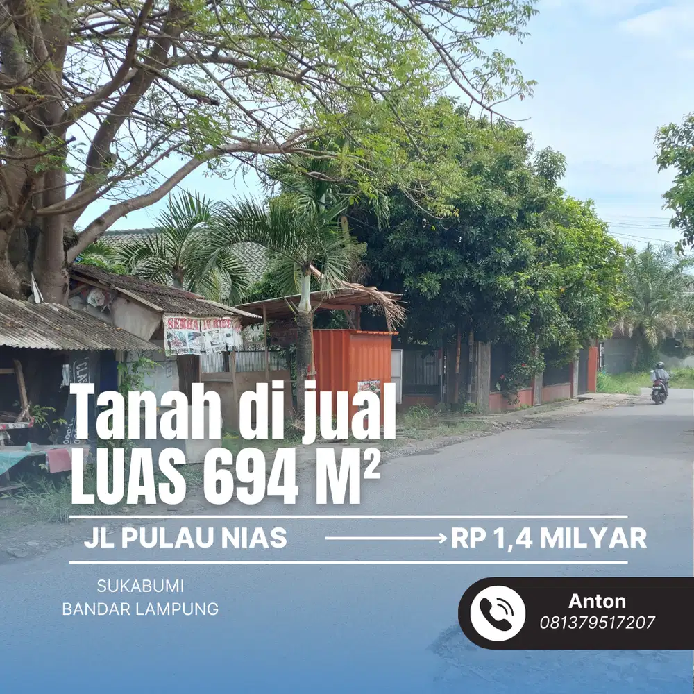TANAH DIJUAL DI SUKARAME SUKABUMI