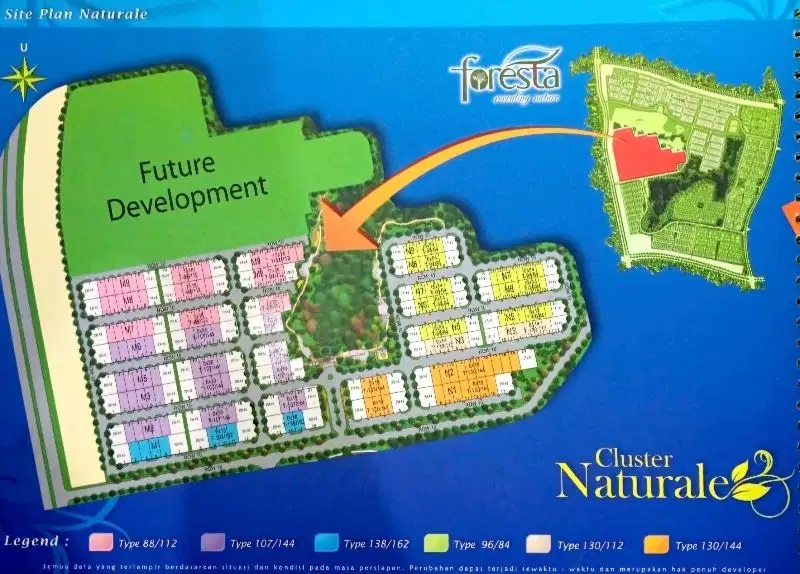 Jual kavling kost Gandeng di Naturale Foresta. RP 14JT Saja/m2. NEGO