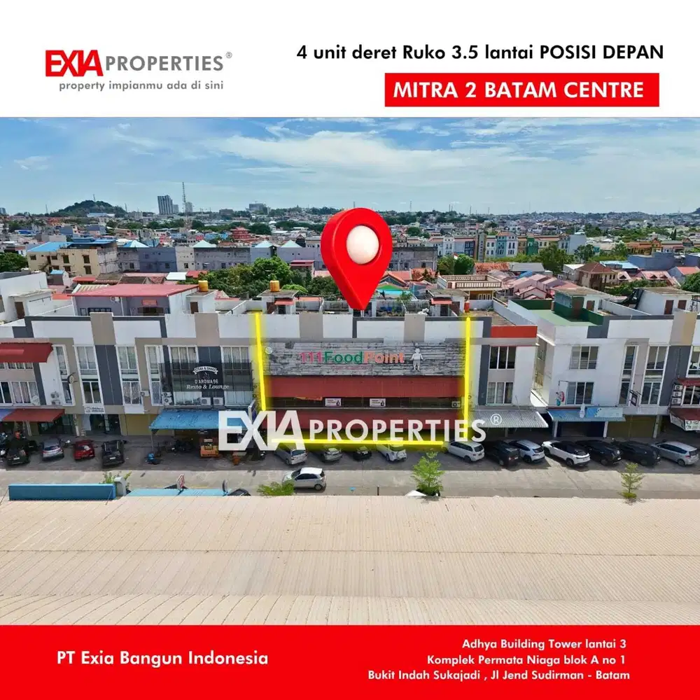 Dijual ruang usaha ruko 4 unit 3.5lt  mitra 2