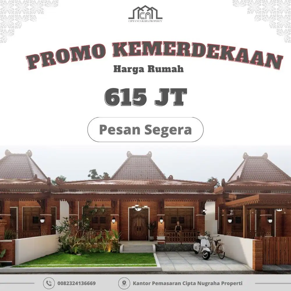 Murah Poll, Nuansa Heritage Rumah Joglo Luas 102 m2 Harga 615 Juta