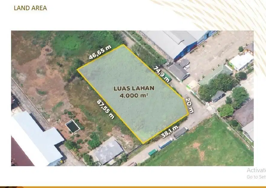 Dijual Kavling industri lokasi exit tol karawang timur Luas 4000m²