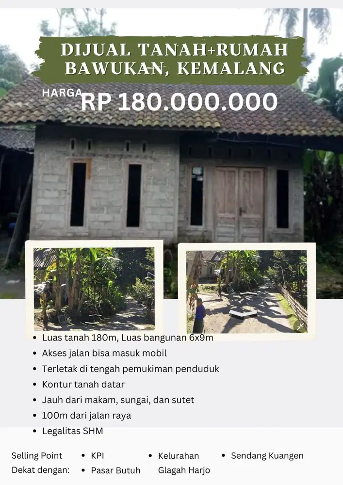 DIJAMIN TERMURAH TANAH BONUS RUMAH UNDER 200JT