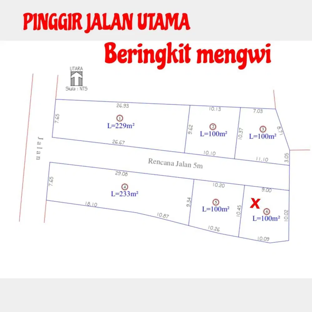 D jual  tanah pinggir jalan