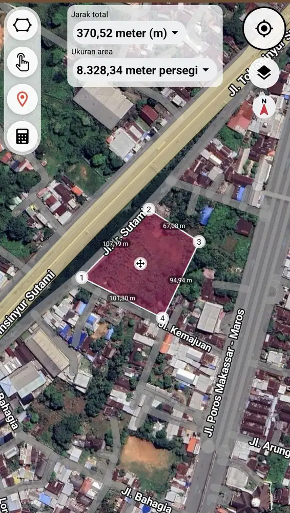 Di jual Tanah poros Ir sutami cocok gudang