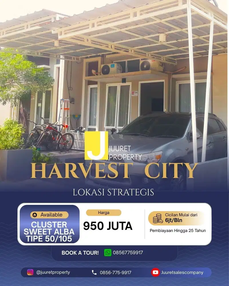 DIjual Rumah Harvest City Cluster Sweet Alba