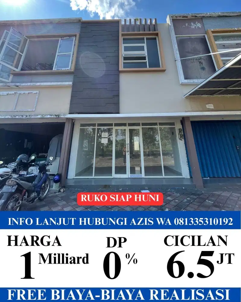 Jual ruko baru siap huni lokasi safira juanda resort buduran sidoarjo