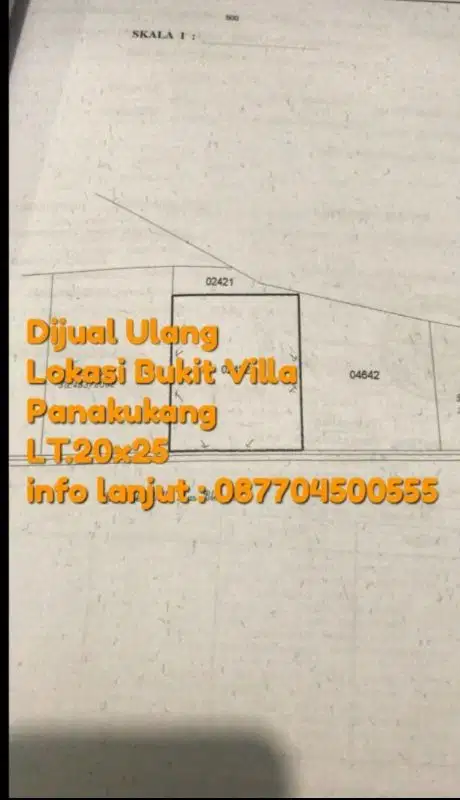 Dijual tanah murah bukit villa panakukang makassar