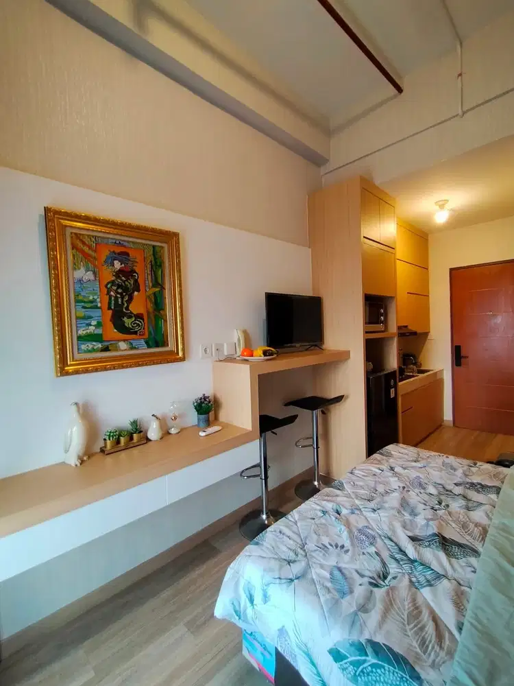Studio full furnished siap huni di Dave Apartemen Depok