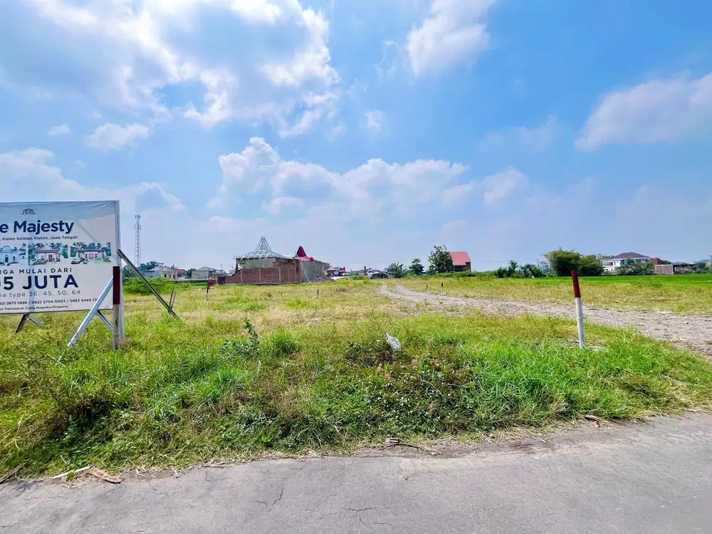 Tanah SHM Dijual Murah Mangku Jl Aspal di Klaten Kota