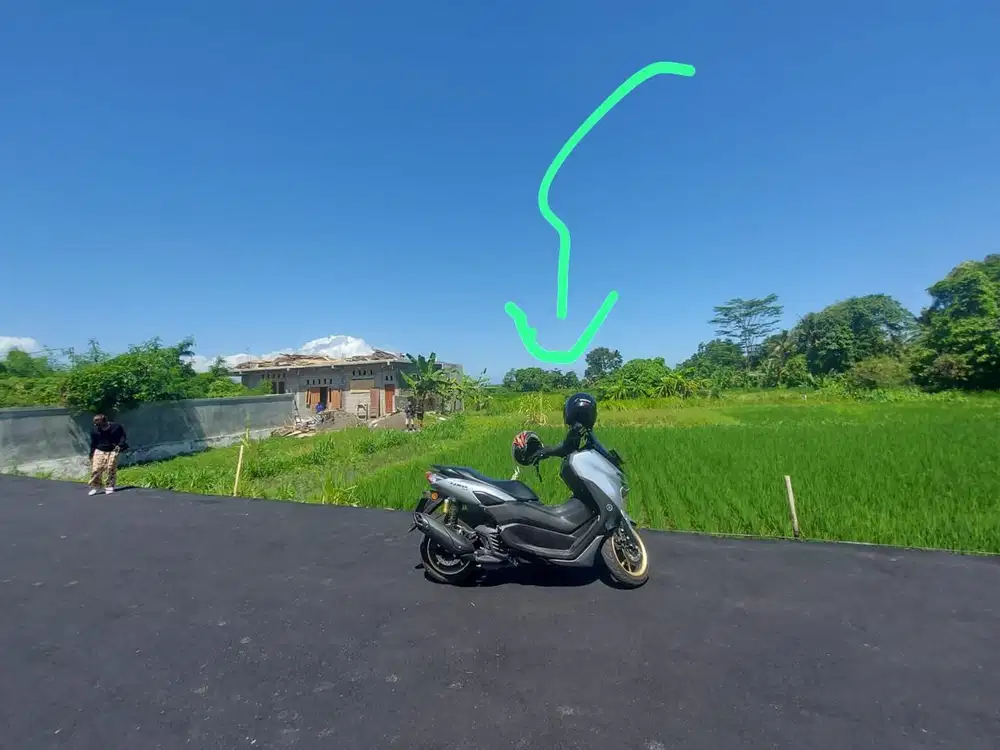 1,5 are Full View Ocean dan Sawah di Gianyar Bali