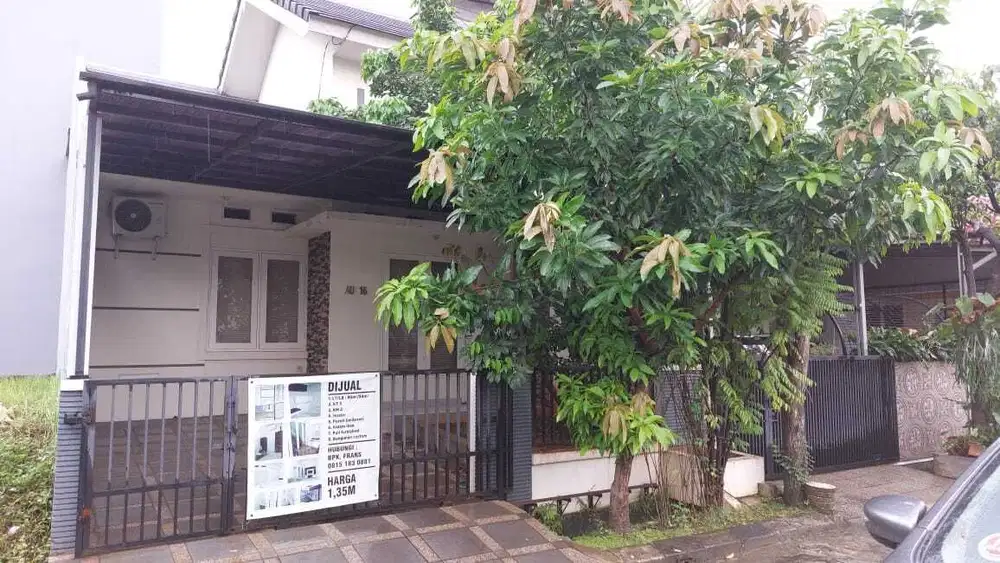 Rmh   kemang pratama 2 blok AU-16, LT 90, Bgn 60, 2+1Kt