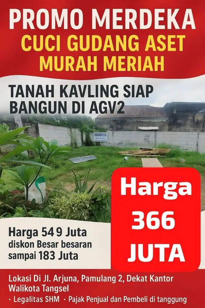 Jual Tanah Kavling di Tangerang Selatan dekat Kantor Walikota Tangsel