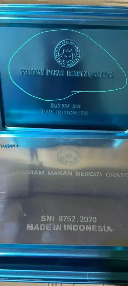 Dijual nampan/foodtray T6 standar MBG berlogo garuda