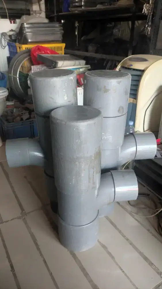 TEE Y RUCIKA 90 DERAJAT 6x4 INCH LARGE RADIUS DENGAN CUP/DOP 6 INCH