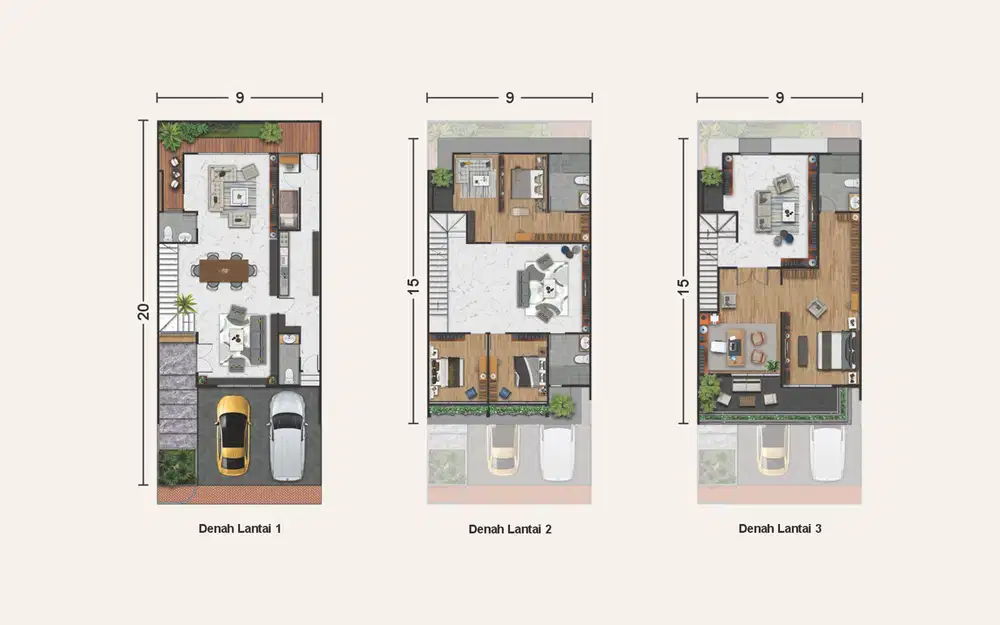RUMAH BARU 3 LANTAI AKSES LANGSUNG PANTAI INDAH KAPUK GRISENDA