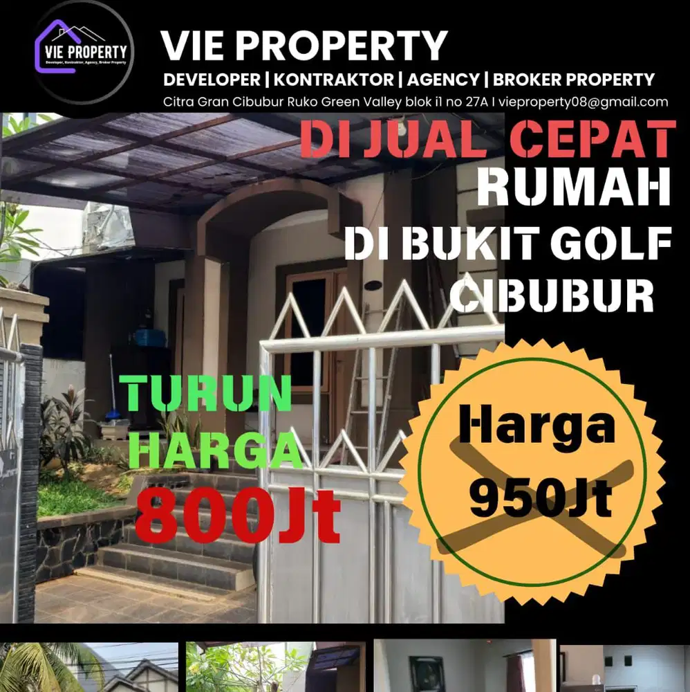 DIJUAL RUMAH DI BUKIT GOLF CIBUBUR