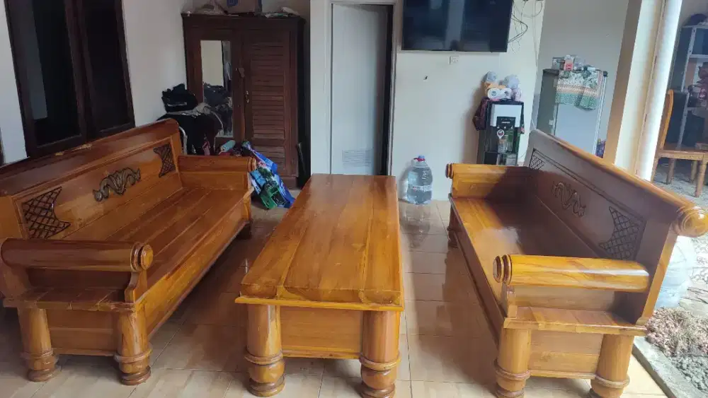 Kursi gelong jati 2 meter sisa gudang obral