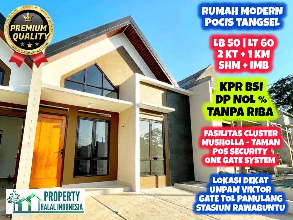 Jual Rumah Modern Siap Huni Baktijaya Setu Tangsel KPR BSI Tanpa DP