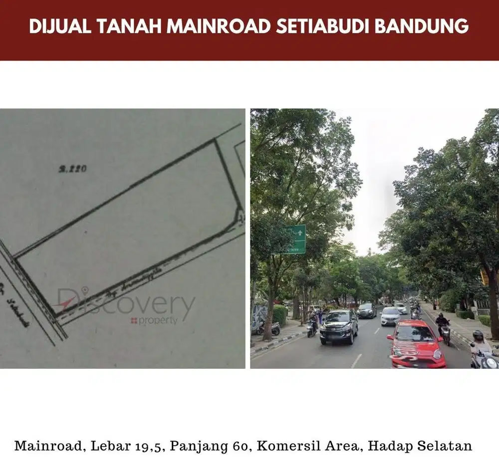 Tanah Mainroad Setiabudi Strategis Di Kota Bandung Cocok Untuk Usaha