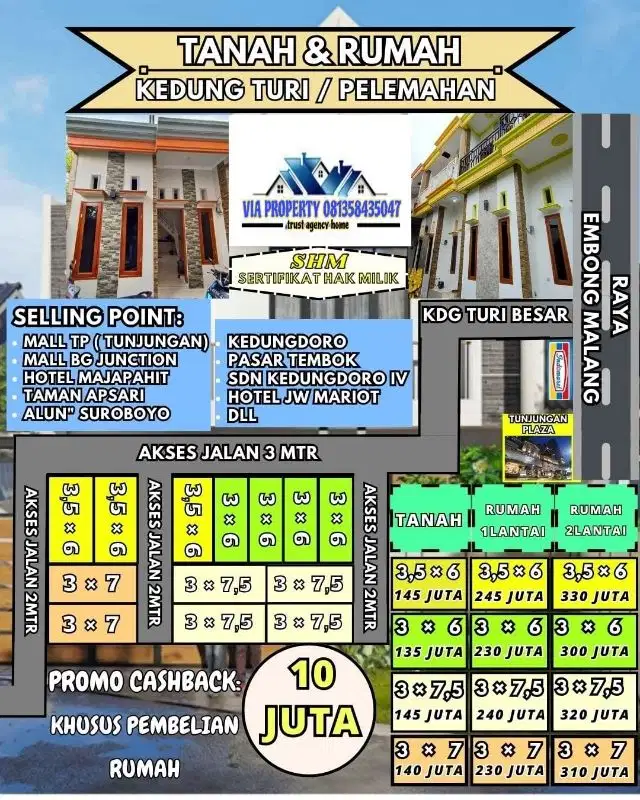 kedung turi tanah kavling tengah kota