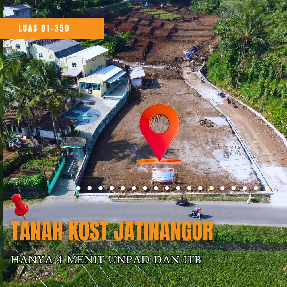 Dijual Tanah Murah Jatinangor, cocok Untuk Kosan Akses Mobil