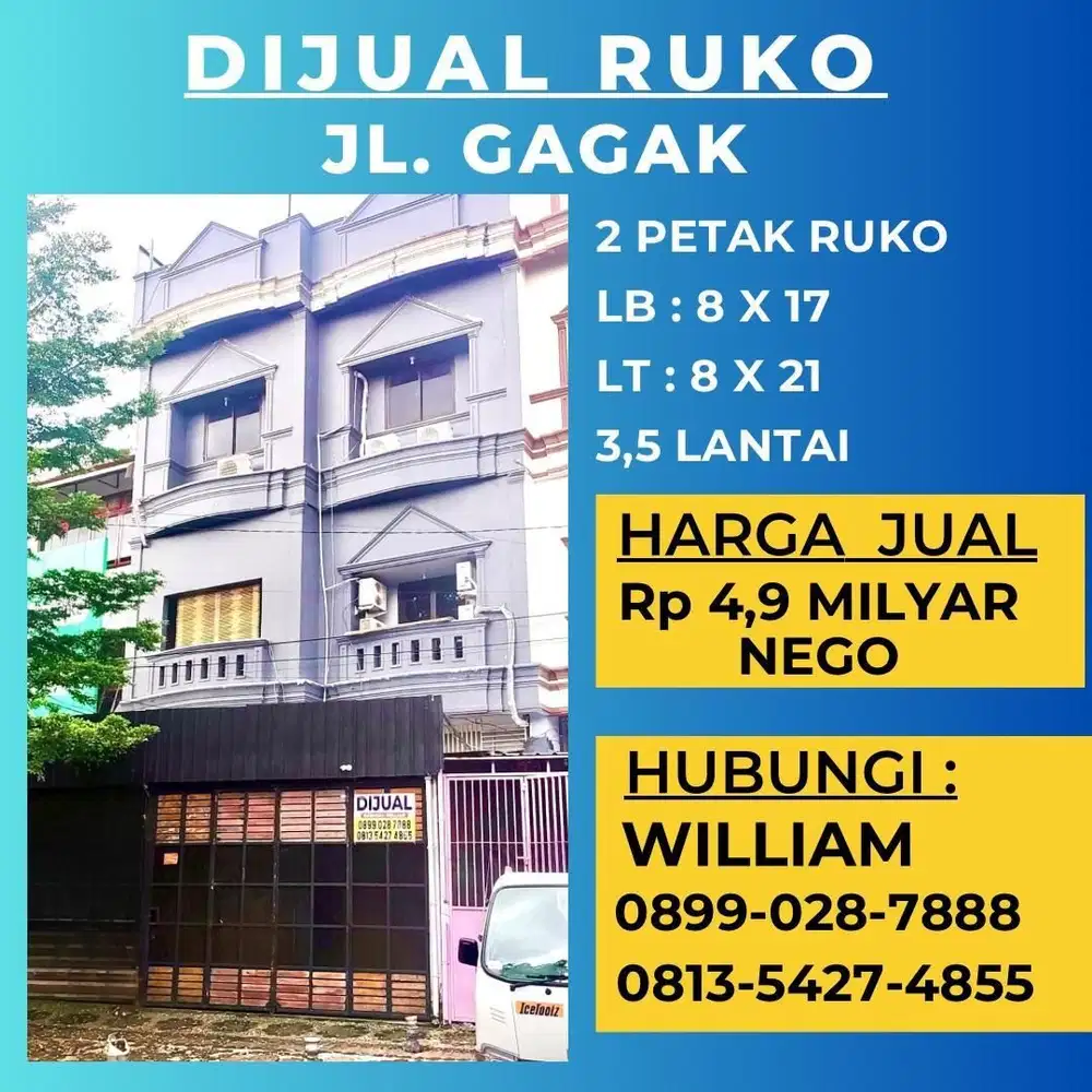 JUAL RUKO SIAP PAKAI JL GAGAK MAKASSAR