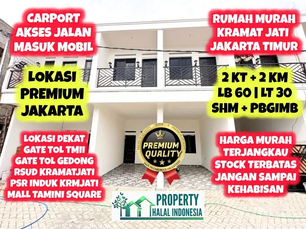 Rumah Modern Siap Huni SHM Kp Tengah Kramatjati Jaktim Akses Mobil