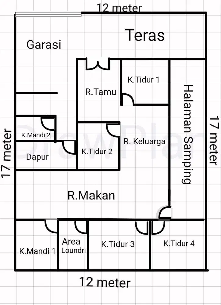 DEKAT MERR Rumah 1 Lantai Perum Rungkut Barata Luas 200 Meter