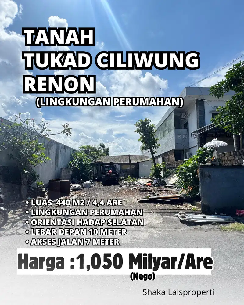 Dijual Tanah MURAH Jalan tukad Ciliwung Panjer Denpasar